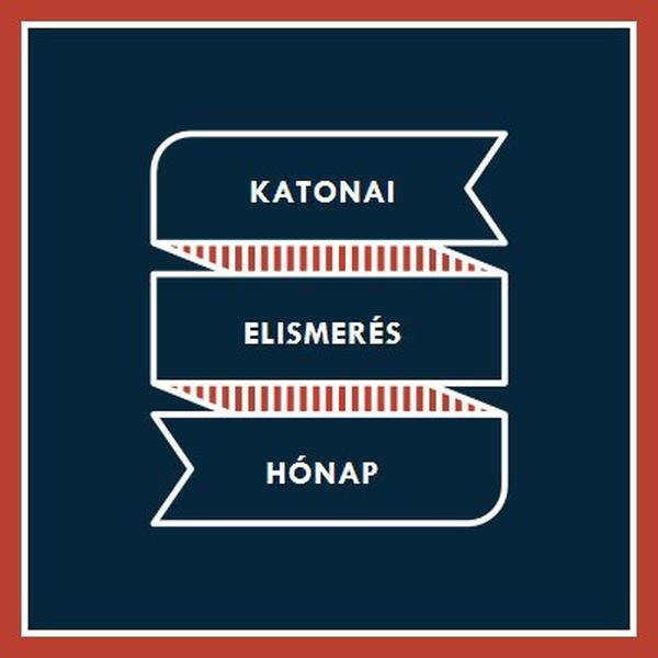 A katonai elismerés ünnepe hónap blue modern-simple