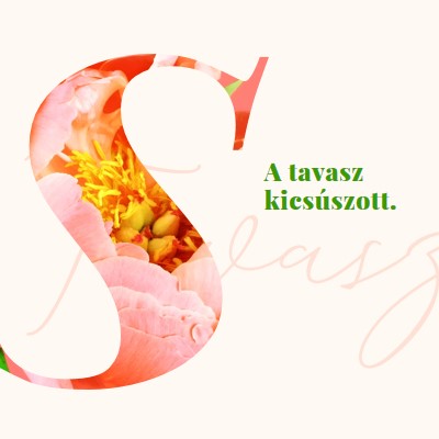 Tavaszi elődöntő pink vintage-botanical