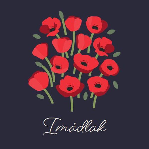 Imádlak black whimsical-line