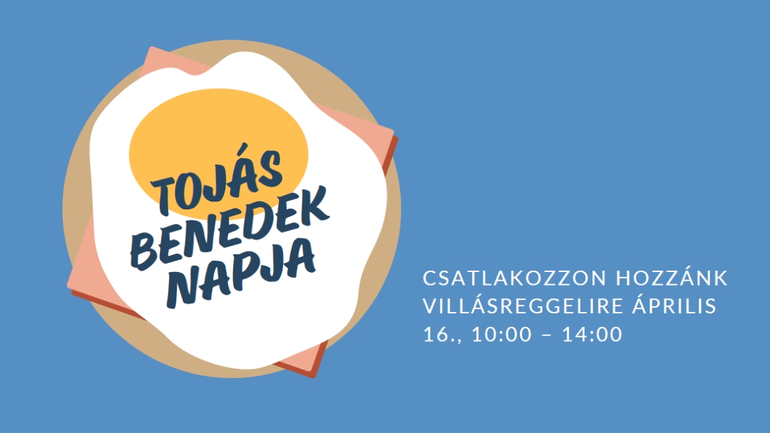 Tojás Benedek napja blue whimsical-color-block