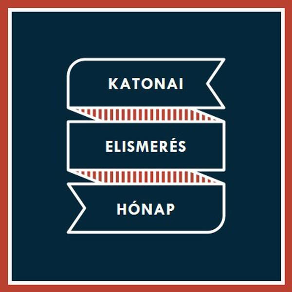 A katonai elismerés ünnepe hónap blue modern-simple