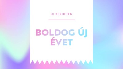 Új év, új kezdet blue modern-bold