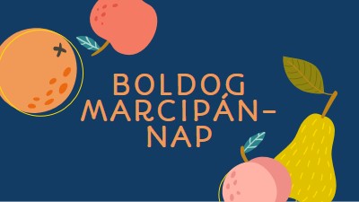 Boldog marzipan napot blue whimsical-line