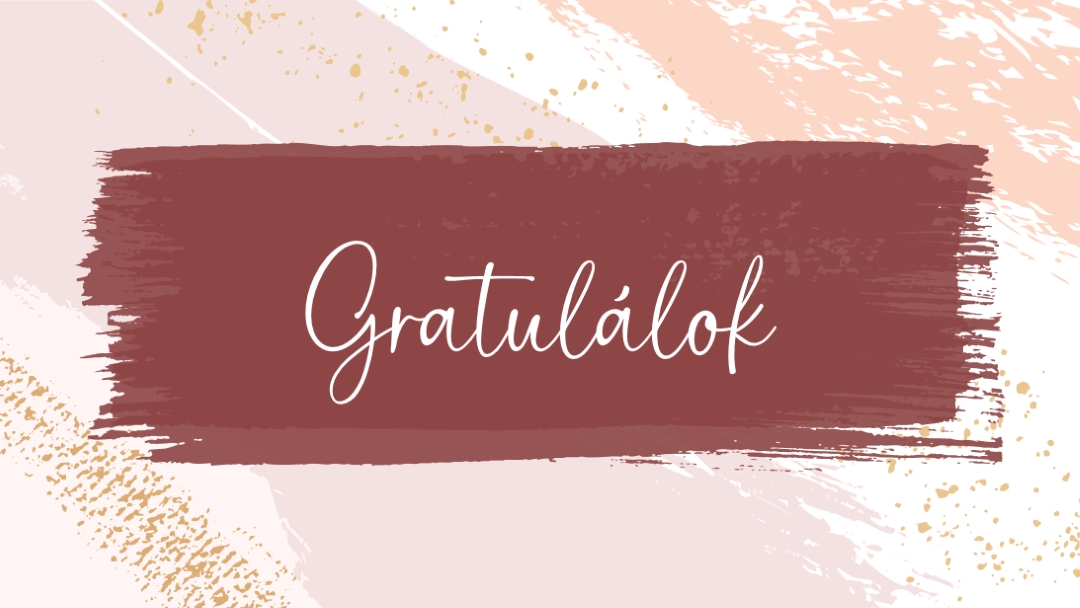 Egyszerű gratulálok pink organic-simple