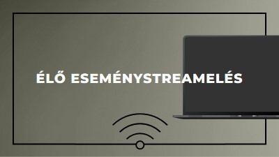 Élő eseménystreamelés gray modern-bold