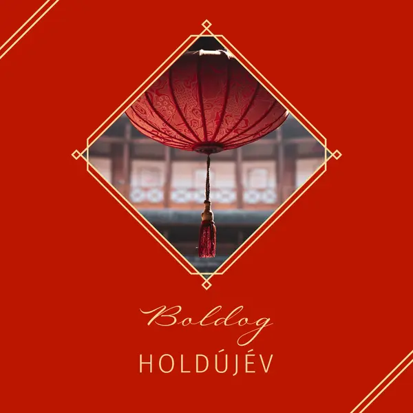 Holdújév ünnepe red modern-simple