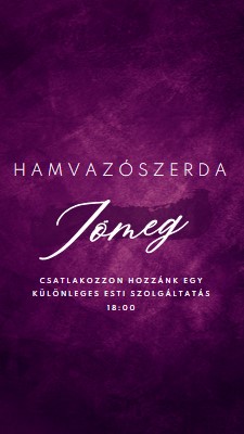 Hamvazószerda mise purple modern-simple