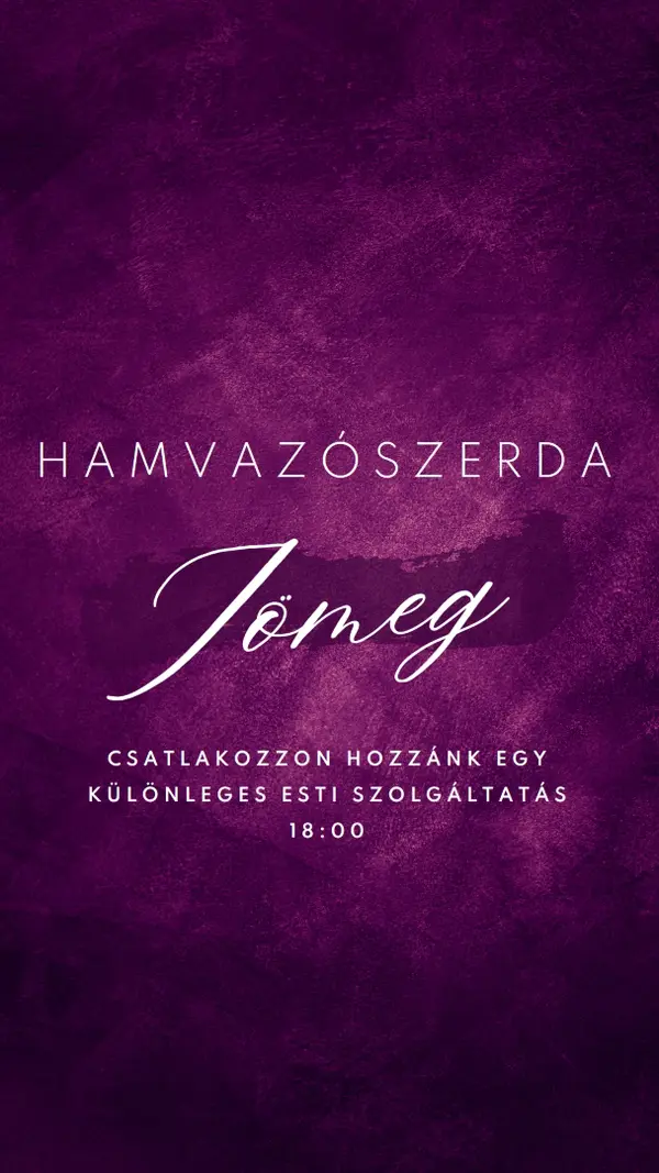 Hamvazószerda mise purple modern-simple