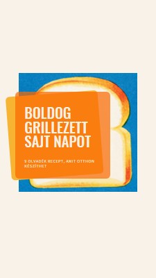 Boldog grillezett sajt napot orange modern-bold