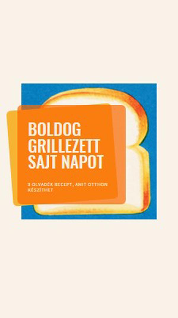 Boldog grillezett sajt napot orange modern-bold