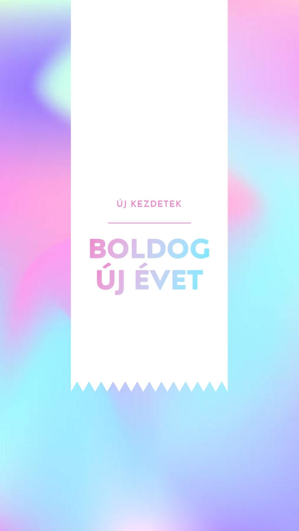 Új év, új kezdet blue modern-bold