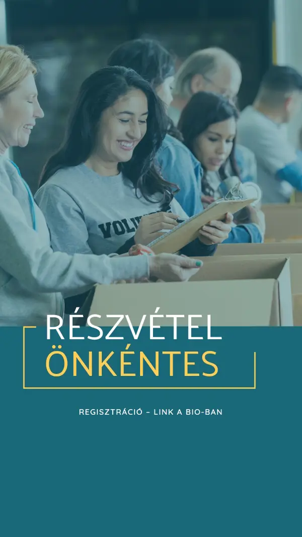 Szurkoljunk az önkénteseknek blue modern-simple