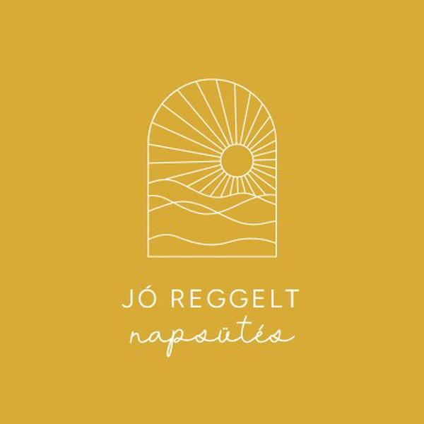 Jó reggelt, napsütést! yellow modern,minimal,lines,simple,waves,sun