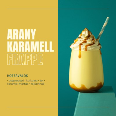 Arany karamell frappe yellow modern,simple,duotone