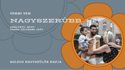 Nagyszülők ünnepe gray vintage-retro