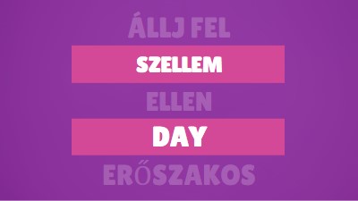 Állj fel a megfélemlítés ellen purple modern-bold