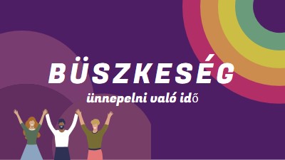 Büszkeség ünnepe purple modern-bold