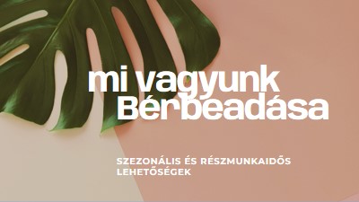 Idénymunkásokat veszünk fel pink modern-simple