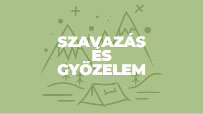 Szavazás és győzelem green whimsical-line