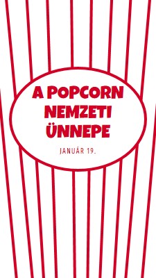 Nemzeti popcorn napja white whimsical-line