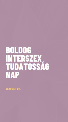 Boldog Interszex Tudatosság Napja purple modern-bold