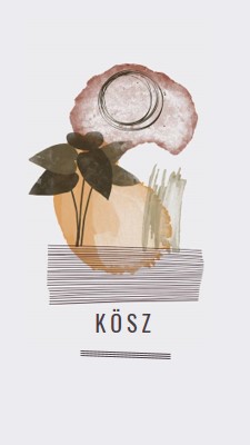 Merész és művészi köszönet white organic-simple