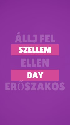 Állj fel a megfélemlítés ellen purple modern-bold