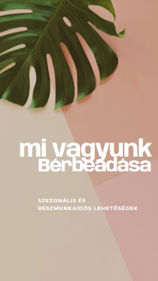 Idénymunkásokat veszünk fel pink modern-simple