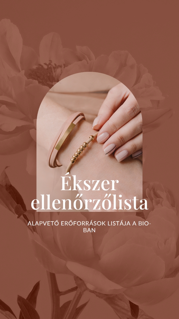 Ékszer ellenőrzőlista pink organic-boho