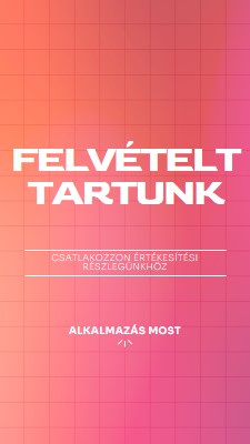 Felvételt veszünk , csatlakozz hozzánk! pink simple,bold,gradient,grid,minimal,bright