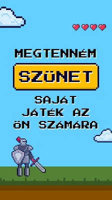 Szüneteltetném a játékomat blue vibrant,whimsical,game,retro,playful,computer