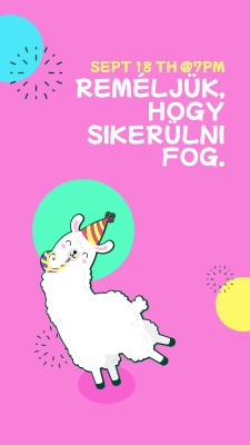 Reméljük, hogy sikerülni fog. pink bold.-playful,graphic