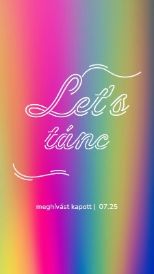 Táncoljunk, meghívunk. pink bold,bright,typographic