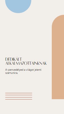 Köszönetkártya az alkalmazottaknak brown minimal,boho,shapes,geometric,line,neutral