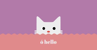 Ó, hello red cute,simple,cat,neutral,bright,fun