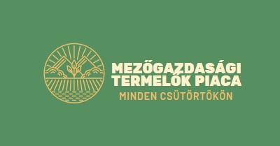 Gyere a mezőgazdasági termelők piacra green clean,simple,logo,organic,typographic,rustic