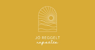 Jó reggelt, napsütést! yellow modern,minimal,lines,simple,waves,sun