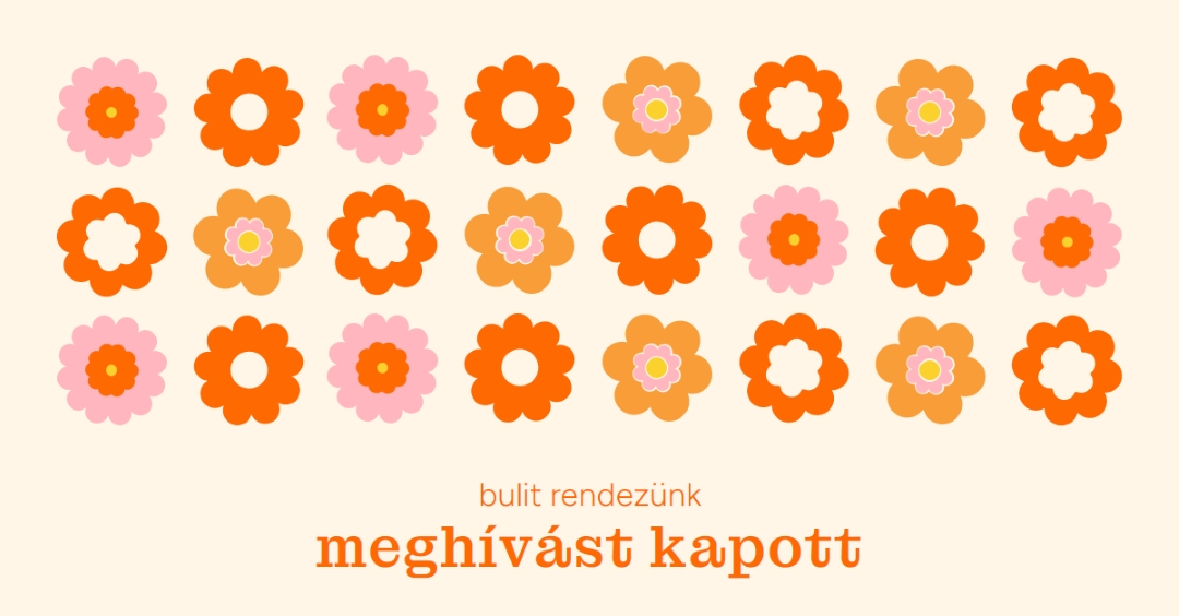 Bulit rendezünk orange bold,fun,graphic