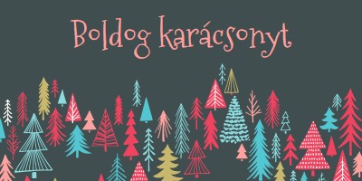 Boldog karácsonyt green whimsical-line