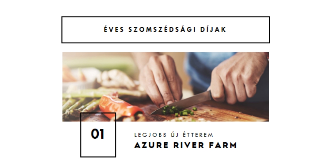 Éves szomszédsági díjak white modern-simple