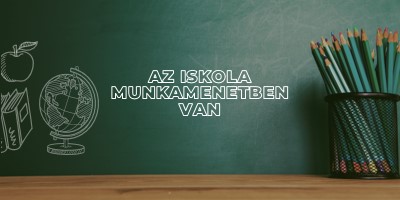 Az iskola munkamenetben van green modern-simple