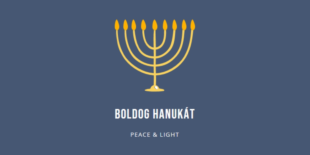 Hanuka Sameach blue modern-simple