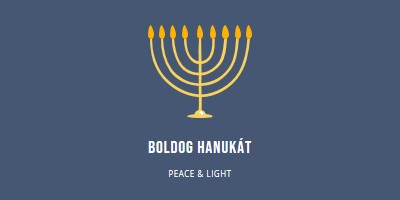 Hanuka Sameach blue modern-simple