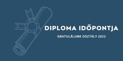 Az Ön diplomája blue modern-simple