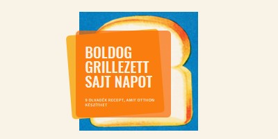 Boldog grillezett sajt napot orange modern-bold