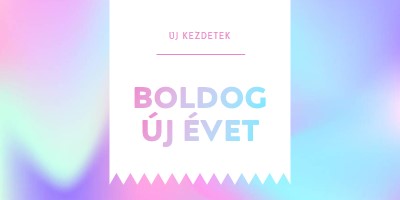 Új év, új kezdet blue modern-bold