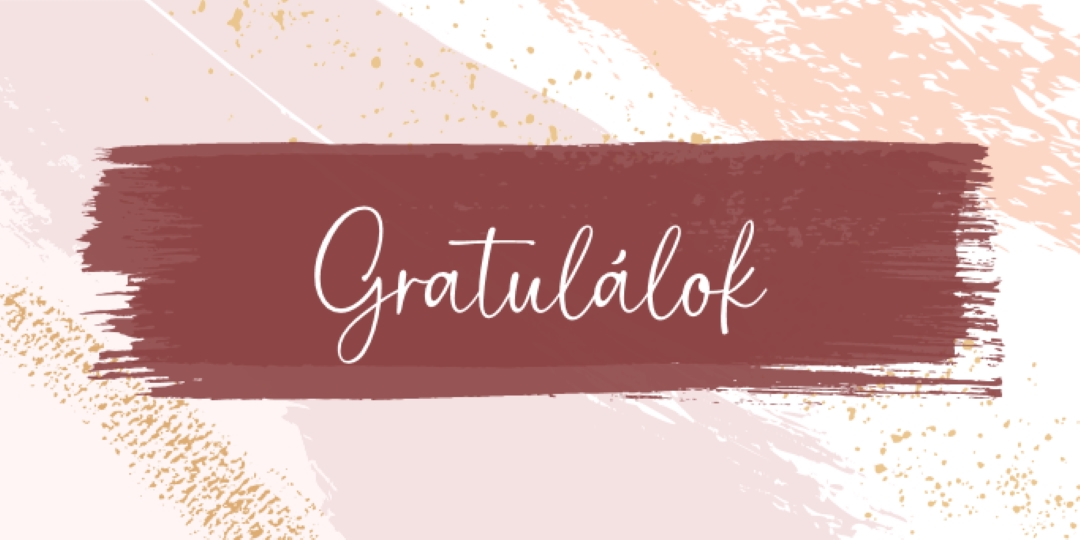 Egyszerű gratulálok pink organic-simple