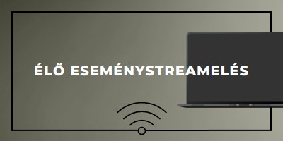 Élő eseménystreamelés gray modern-bold