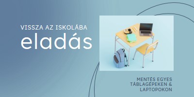 Vissza az iskolai értékesítéshez blue modern-simple