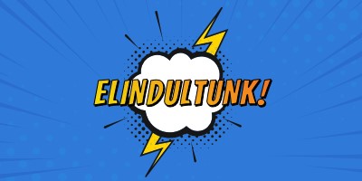 Elindultunk! blue modern-bold